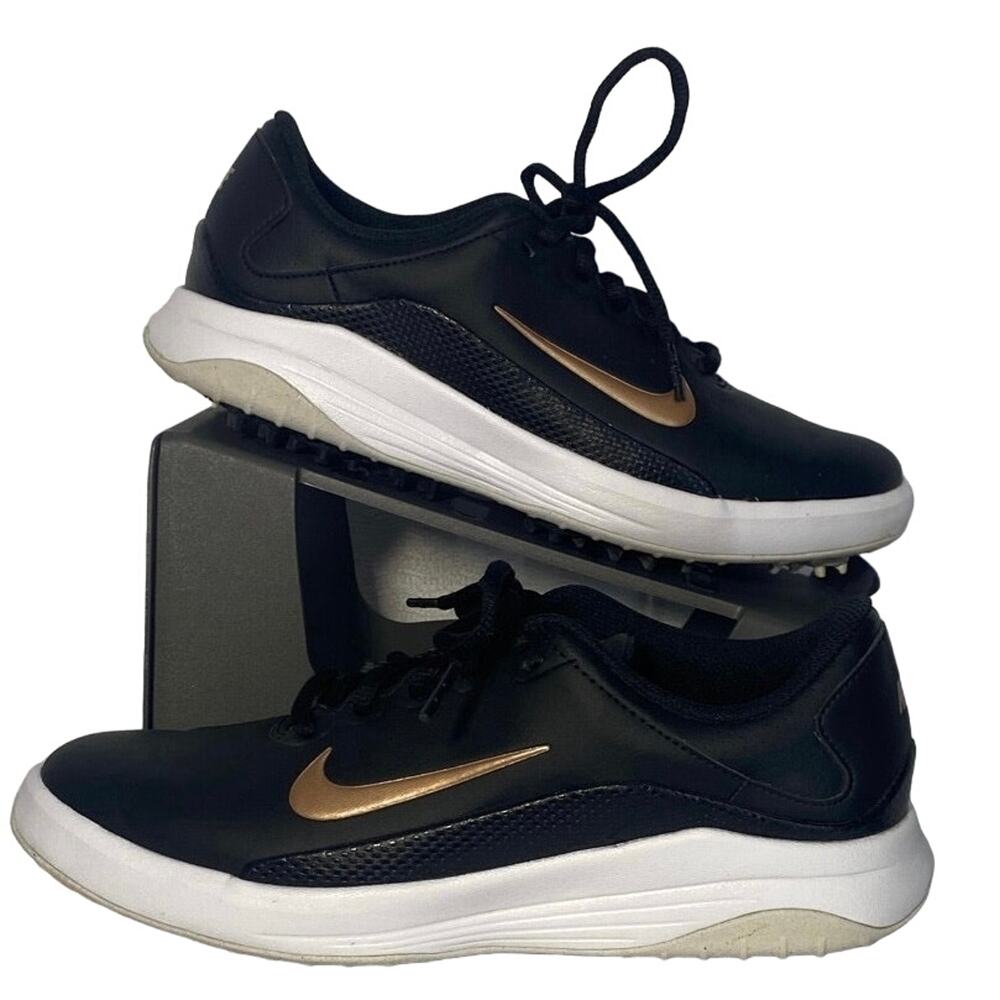 NIKE Vapor Golf Shoes Black/White/Bronze women sz 8